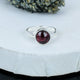 ZAREYA Garnet Ring – 925 Silver | Round Deep Red Passion Stone