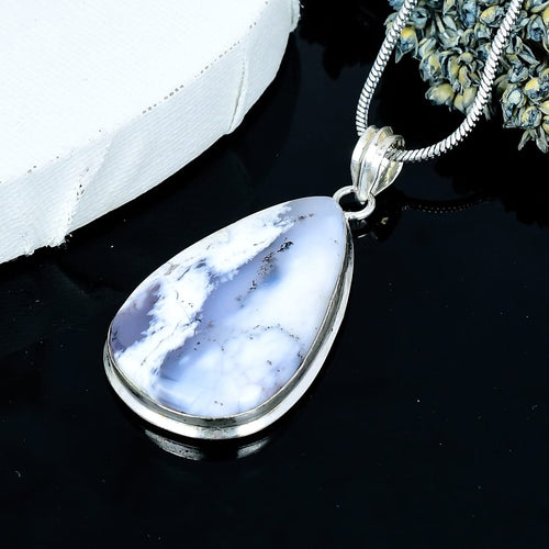 ZAREYA Blue Mist Teardrop Pendant – 925 Sterling Silver