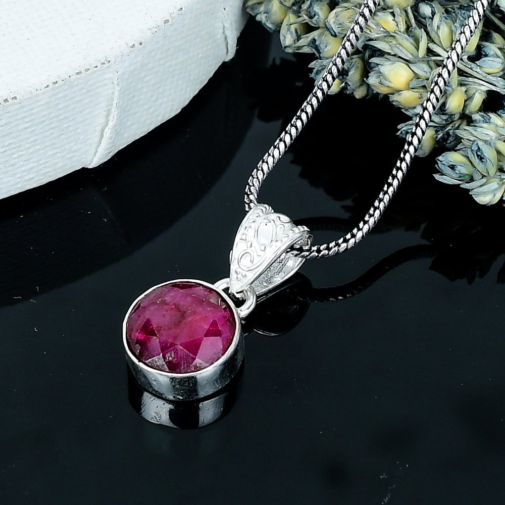 ZAREYA Pink Rose Quartz Pendant – 925 Silver | Soft Blush Gem Necklace