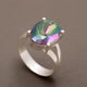 ZAREYA Aurora Gem Ring – 925 Silver with Rainbow Mystic Stone