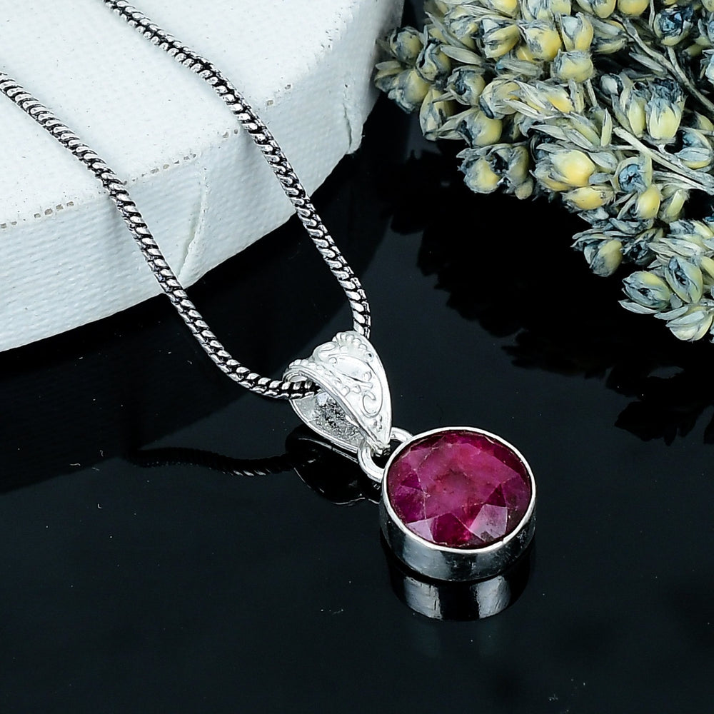 ZAREYA Pink Rose Quartz Pendant – 925 Silver | Soft Blush Gem Necklace