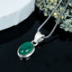 ZAREYA Green Onyx Oval Pendant – 925 Silver | Bold Minimal Charm Necklace: