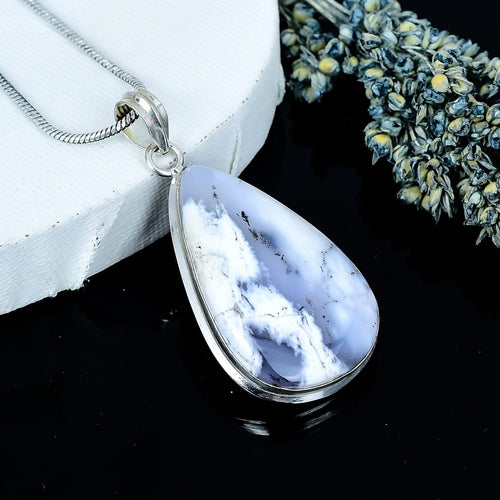 ZAREYA Blue Mist Teardrop Pendant – 925 Sterling Silver
