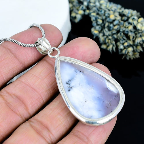 ZAREYA Blue Mist Teardrop Pendant – 925 Sterling Silver