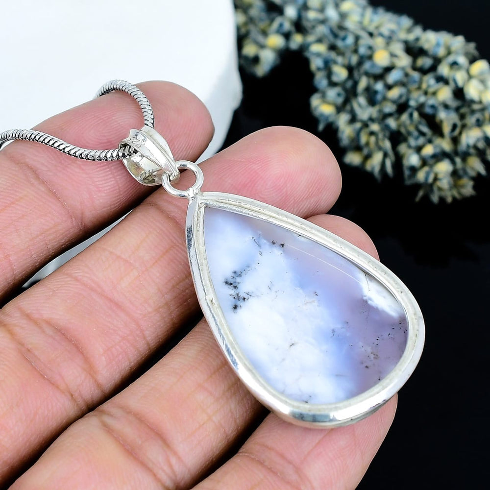 ZAREYA Blue Mist Teardrop Pendant – 925 Sterling Silver