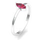 ZAREYA Marquise Cut Pink Stone Ring – 925 Silver | Minimal Promise Ring