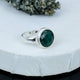 ZAREYA Emerald Green Faceted Ring – 925 Silver | Earth Luxe Statement