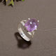 ZAREYA Lavender Glow Ring – 925 Silver with Cushion-Cut Purple Gemstone