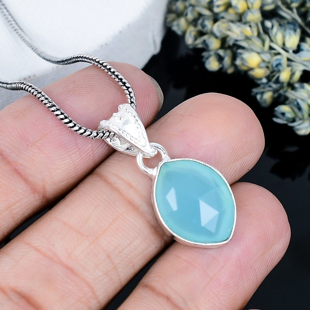 ZAREYA Turquoise Serenity Pendant – 925 Silver | Bohemian Sky Charm