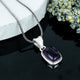 ZAREYA Deep Plum Elegance Pendant – 925 Silver | Classic Royal Charm