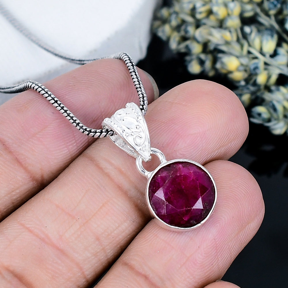 ZAREYA Pink Rose Quartz Pendant – 925 Silver | Soft Blush Gem Necklace