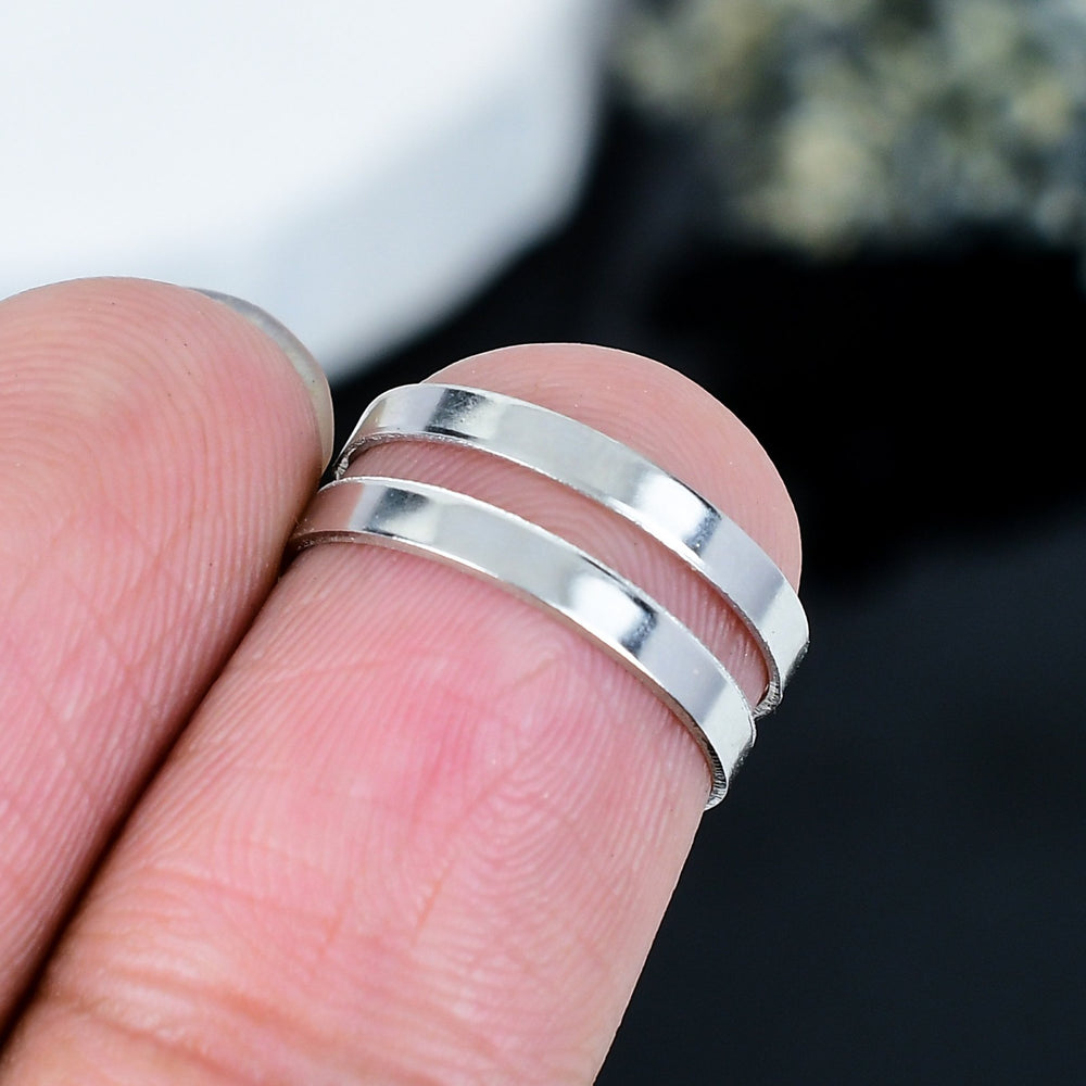 ZAREYA Split Harmony Ring – 925 Silver | Geometric Adjustable Band