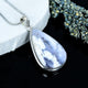 ZAREYA Blue Mist Teardrop Pendant – 925 Sterling Silver